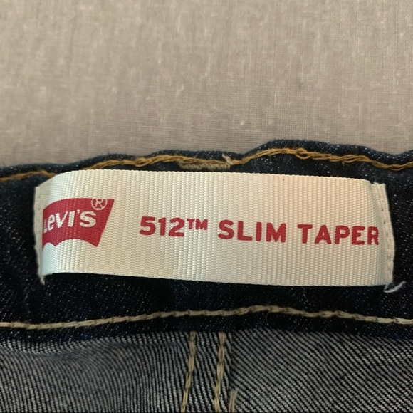 New LEVI’S 512 Slim Taper Boys Dark Wash Jeans Size 12 - Picture 3 of 16